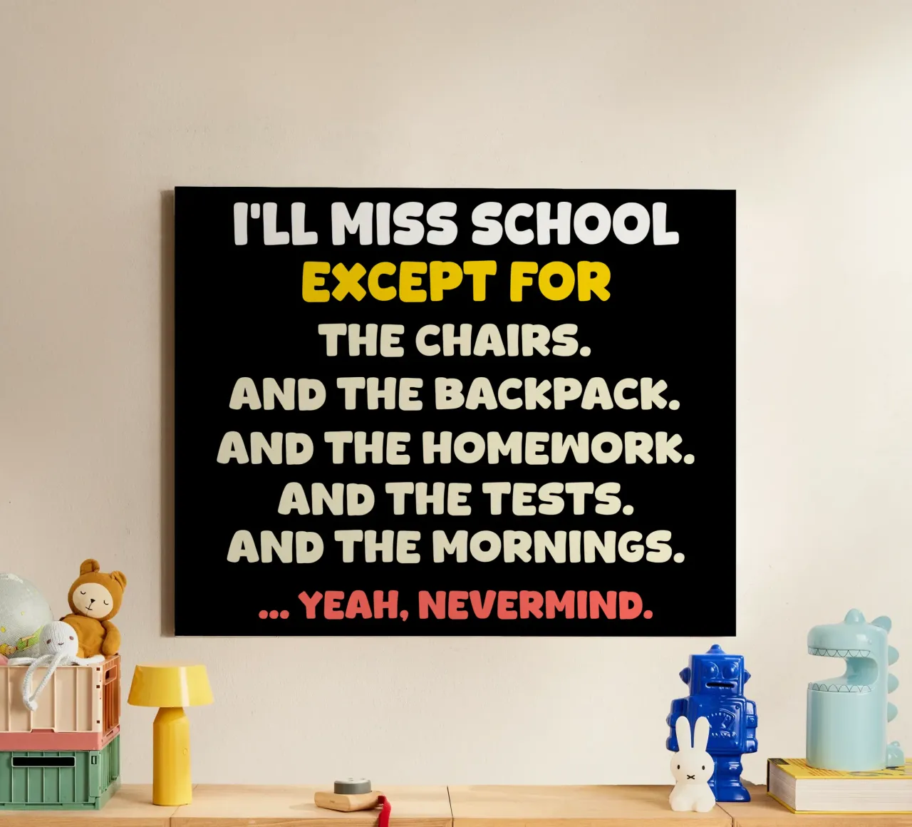 Last Day of School School Out for Summer Break canvas with Floater frame by sillyindustries