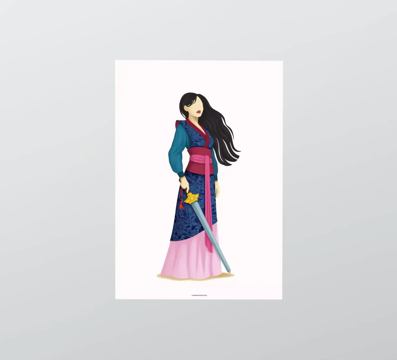 Mulan sticker by Nour Tohme