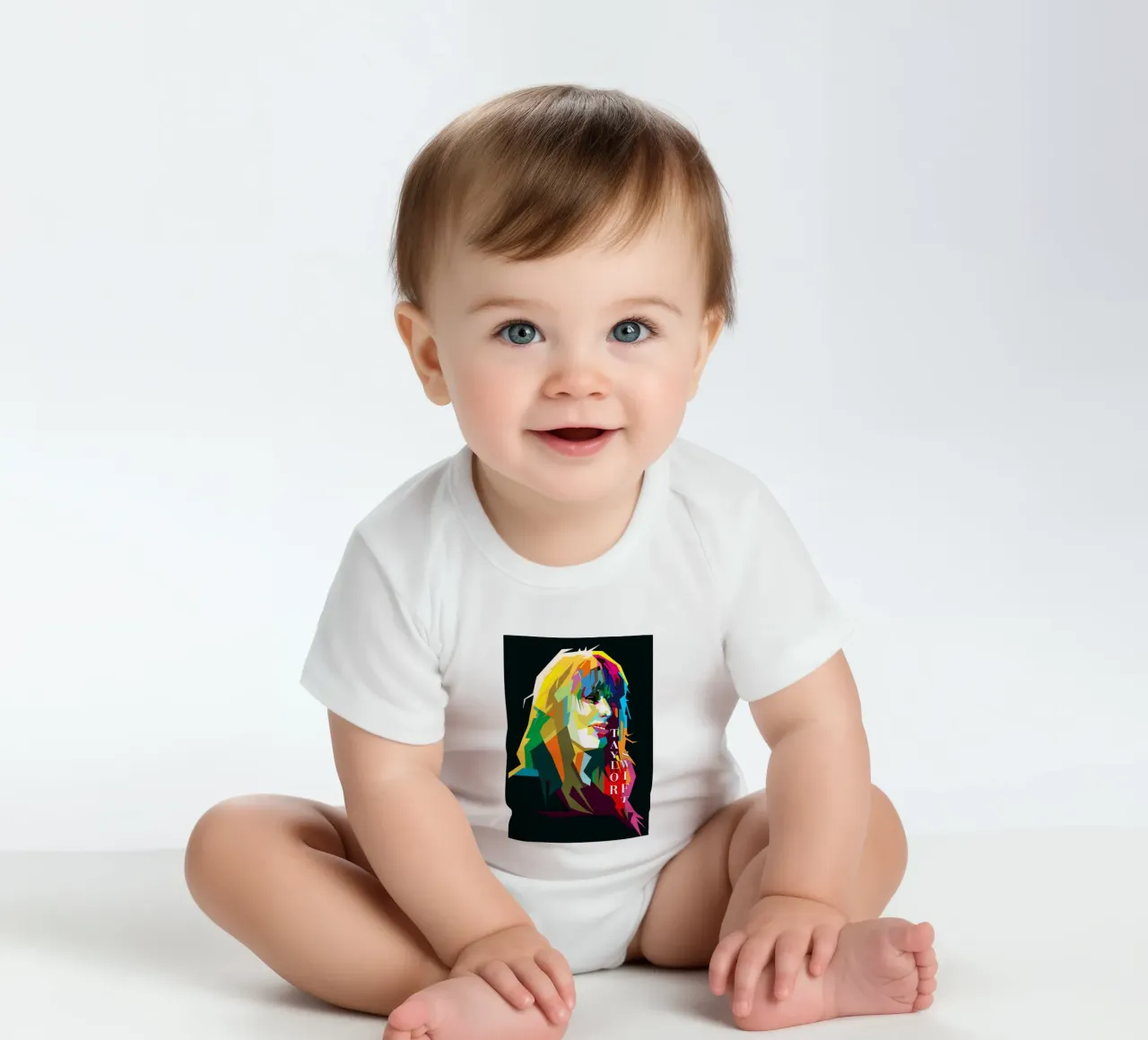 Taylor Swift Berühmte Berühmtheit WPAP Trending Now Kurzarm Babybody von Artkreator