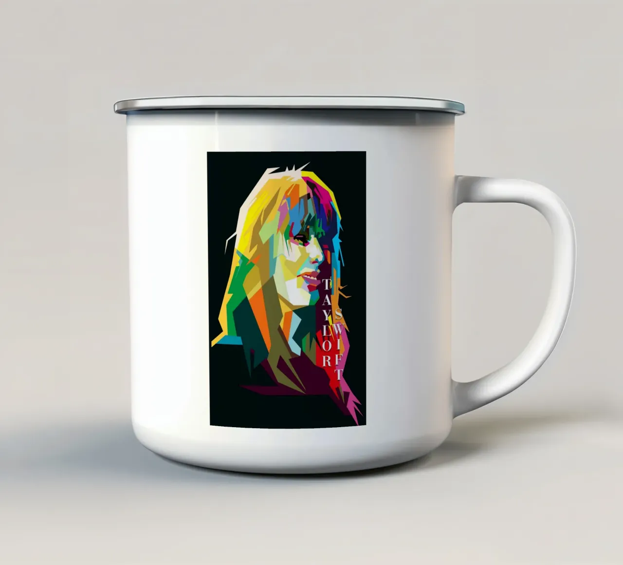 Taylor Swift Berühmte Berühmtheit WPAP Trending Now Emaille Tasse von Artkreator