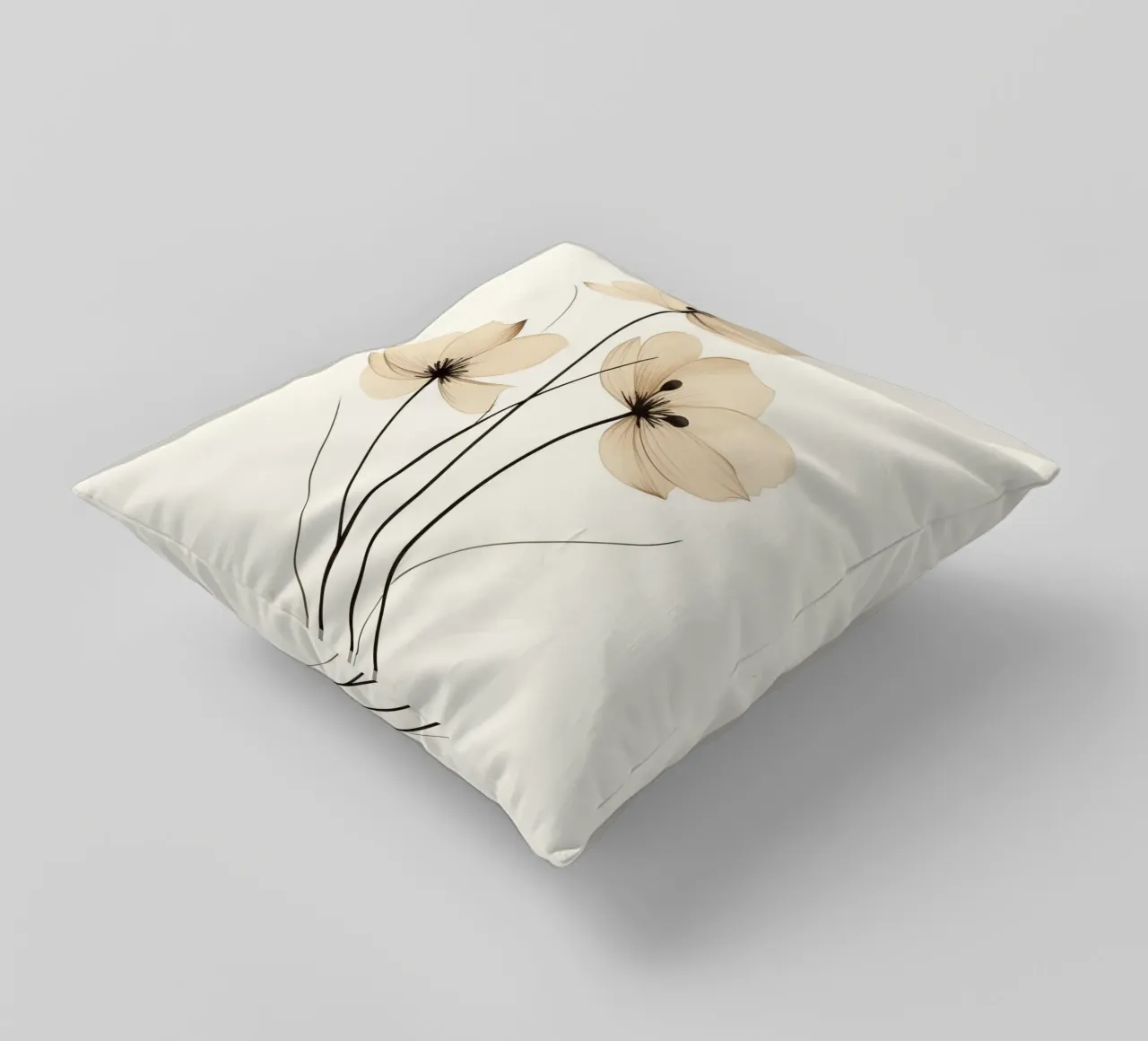Fiori beige cuscino da Imagine