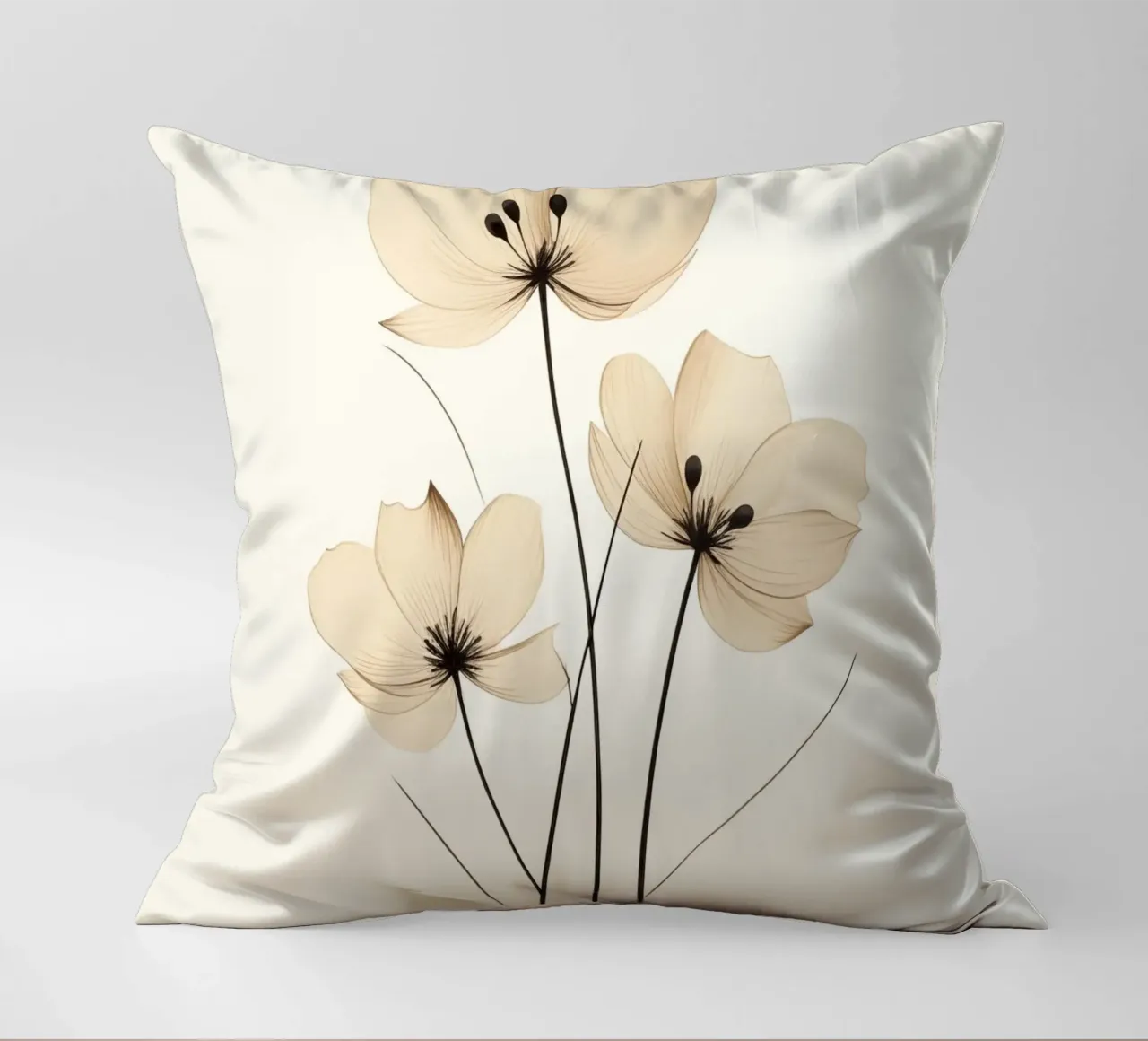Fiori beige cuscino da Imagine