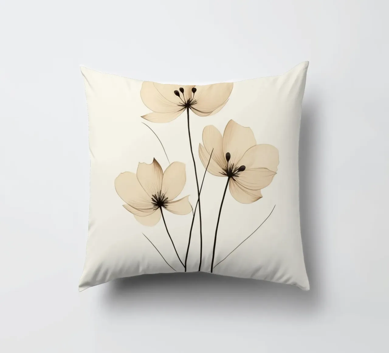Fiori beige cuscino da Imagine