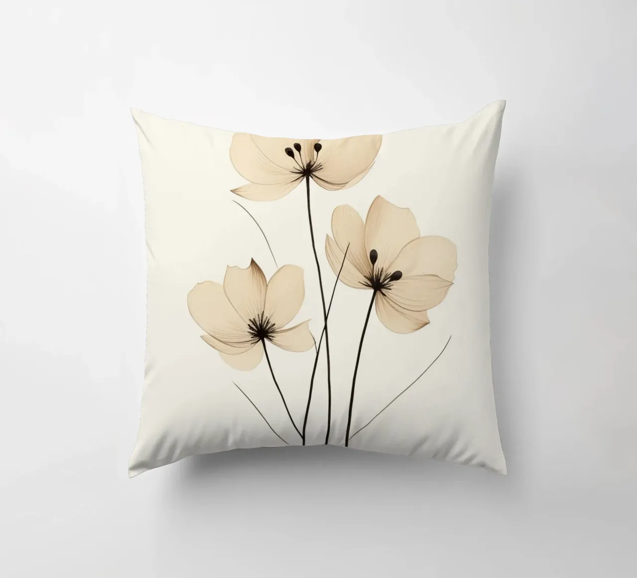 Fiori beige cuscino da Imagine