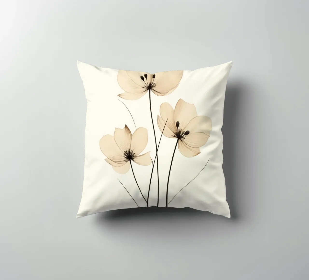 Fiori beige cuscino da Imagine