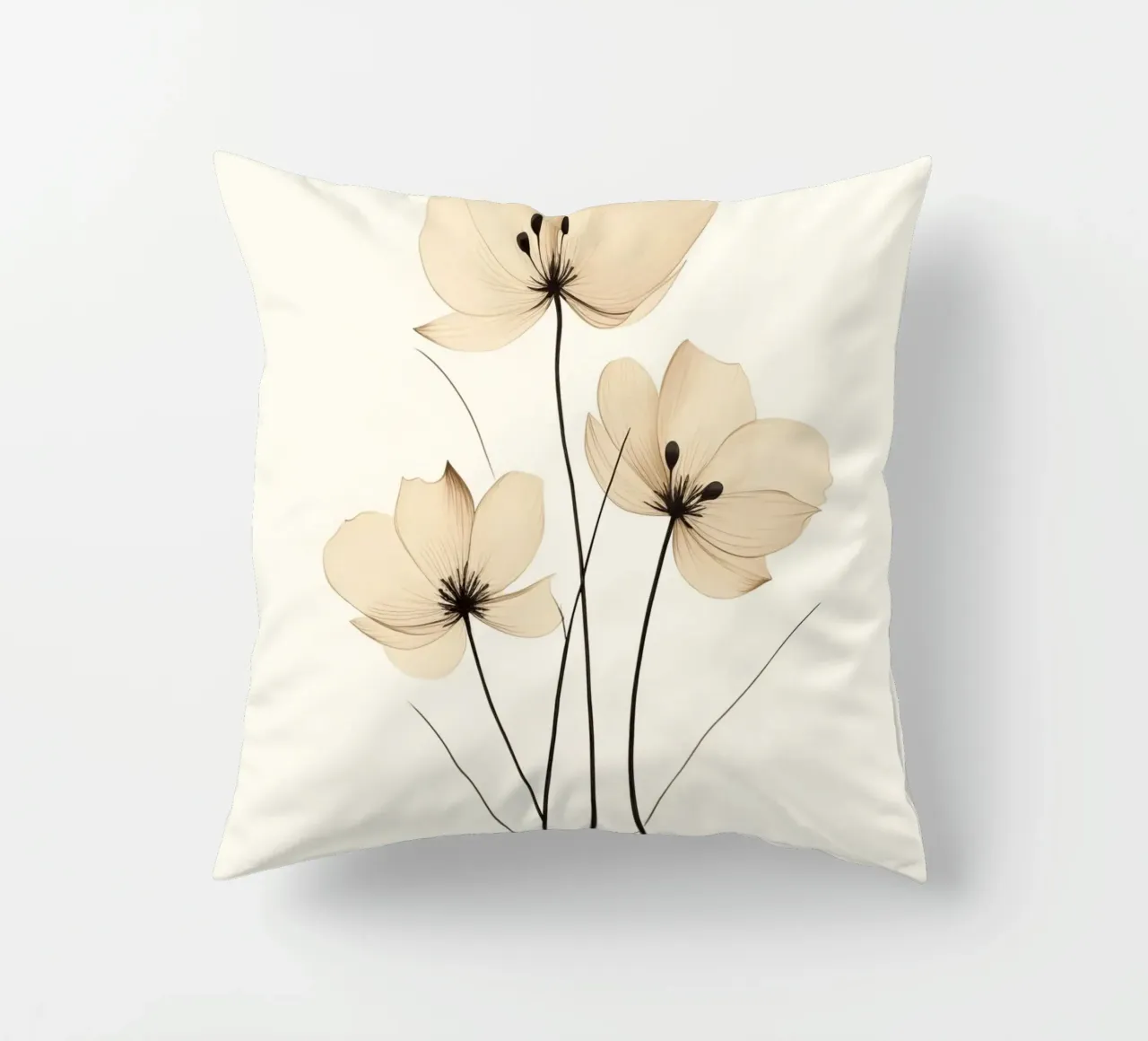 Fiori beige cuscino da Imagine