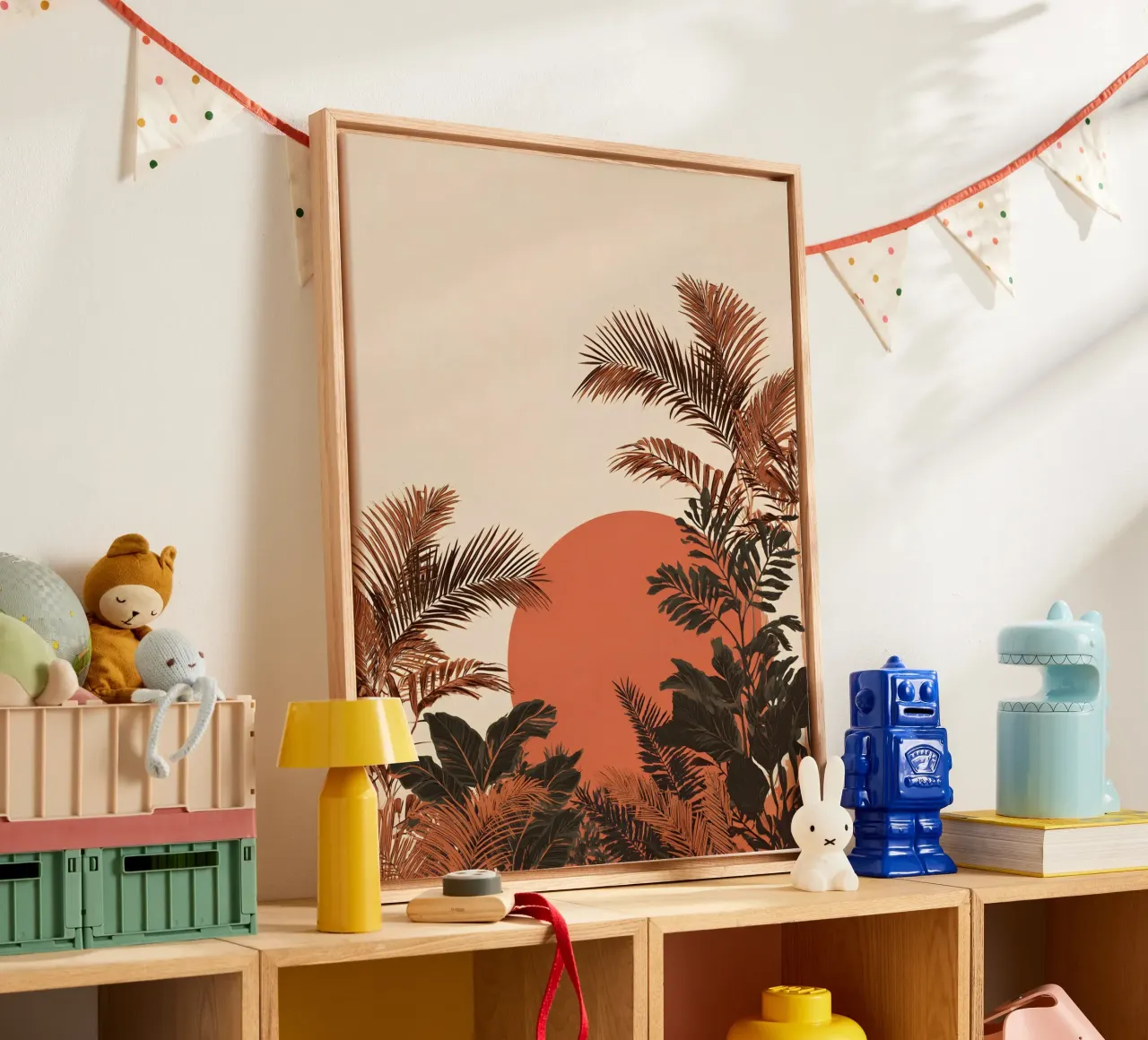 Terracotta Jungle canvas met Baklijst van Gypsy Galleria