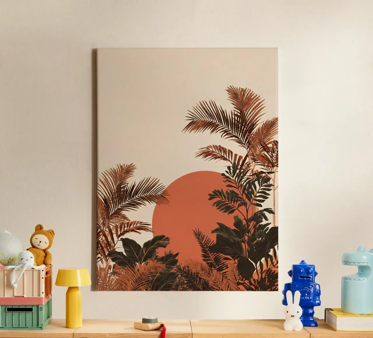 Terracotta Jungle canvas met Baklijst van Gypsy Galleria
