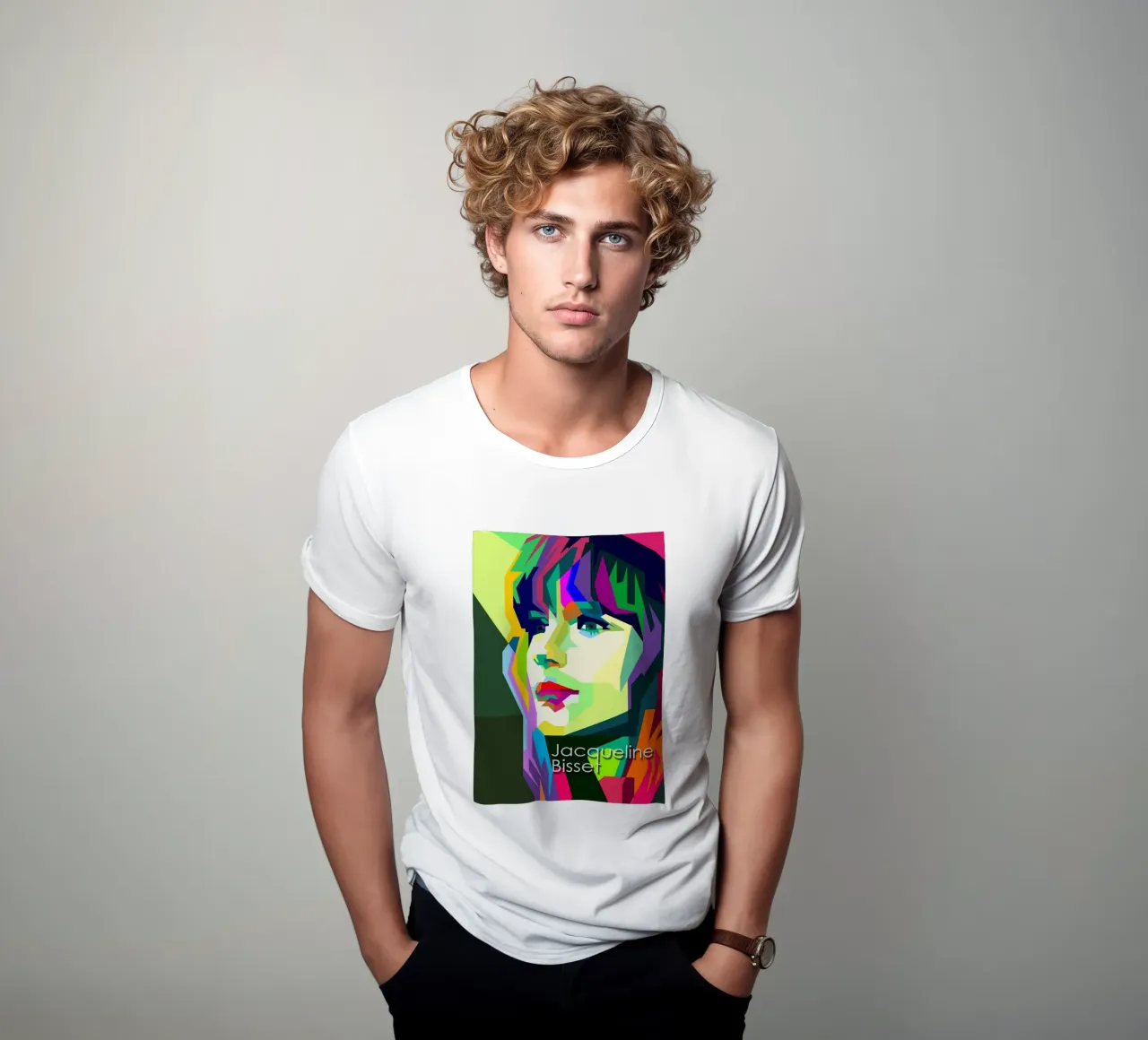 Jacqueline Bisset 60s Attrice WPAP Trending Now t-shirt da Artkreator