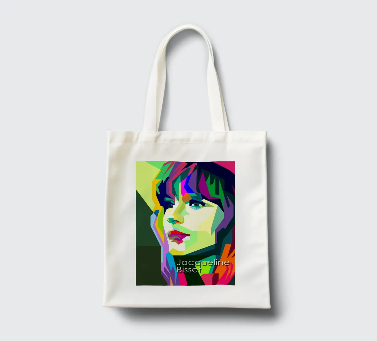 Jacqueline Bisset 60s Attrice WPAP Trending Now borsa in juta da Artkreator
