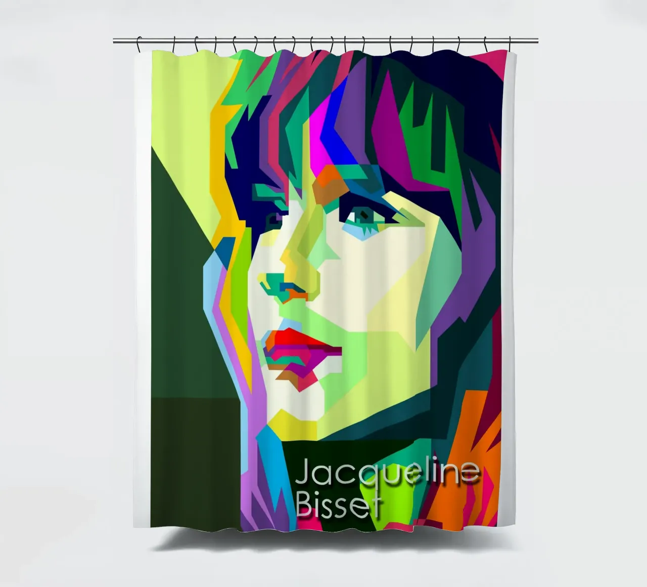 Jacqueline Bisset 60s Attrice WPAP Trending Now tenda da doccia da Artkreator
