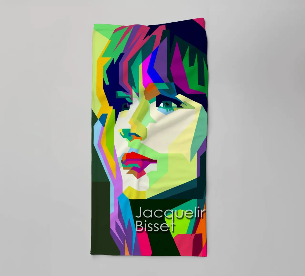 Jacqueline Bisset 60s Attrice WPAP Trending Now asciugamano da bagno da Artkreator