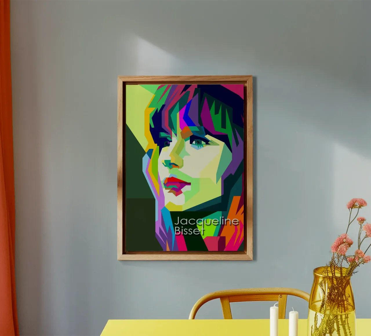 Jacqueline Bisset 60s Attrice WPAP Trending Now alluminio dibond da Artkreator