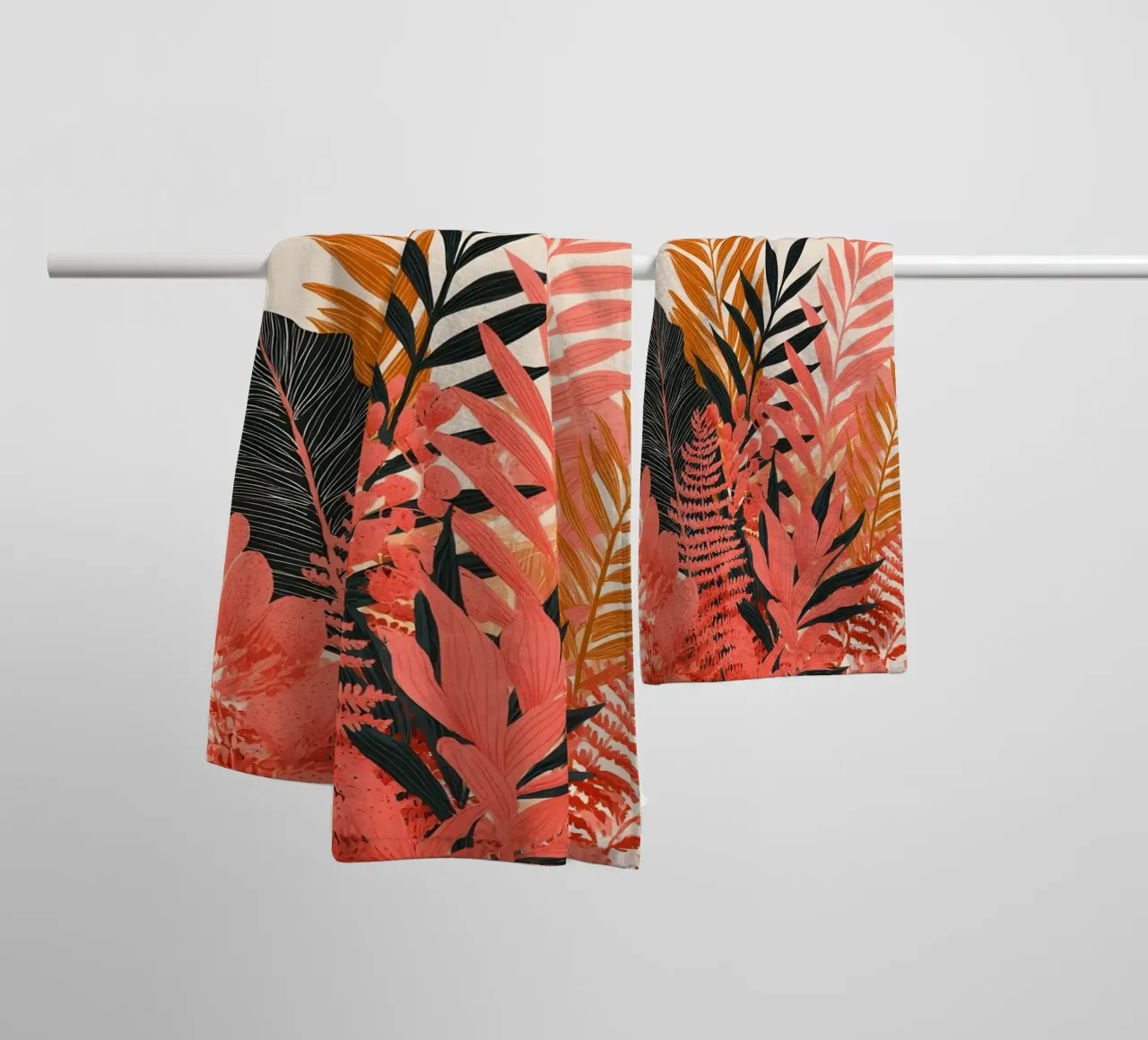 Terracotta Botanical towel by Gypsy Galleria
