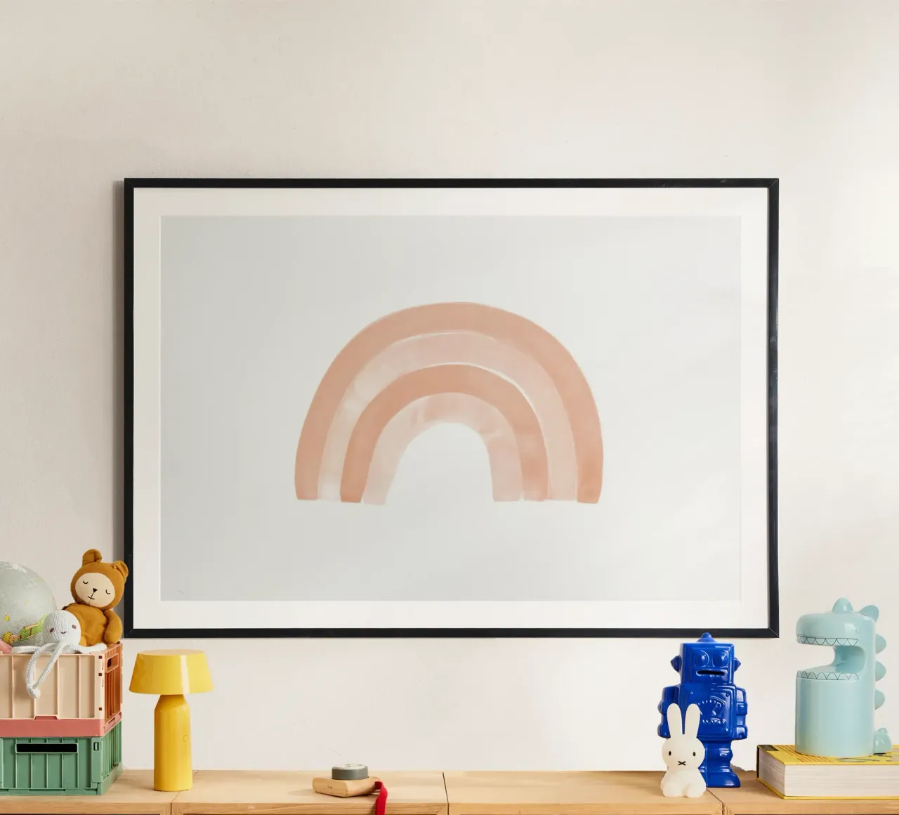 Arc-en-ciel de corail mou - paysage hahnemühle de NouveauPrints