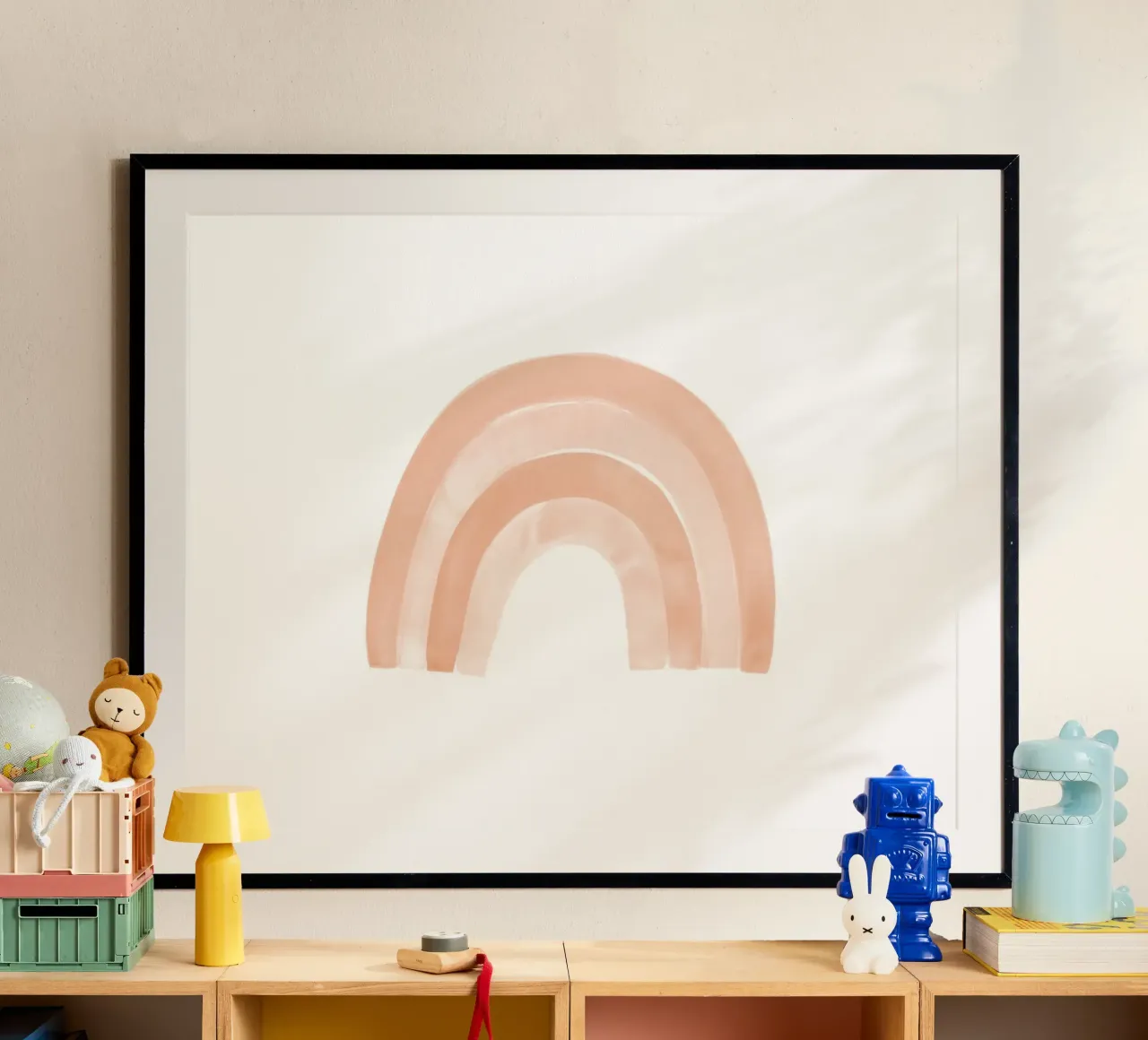 Arc-en-ciel de corail mou - paysage hahnemühle de NouveauPrints