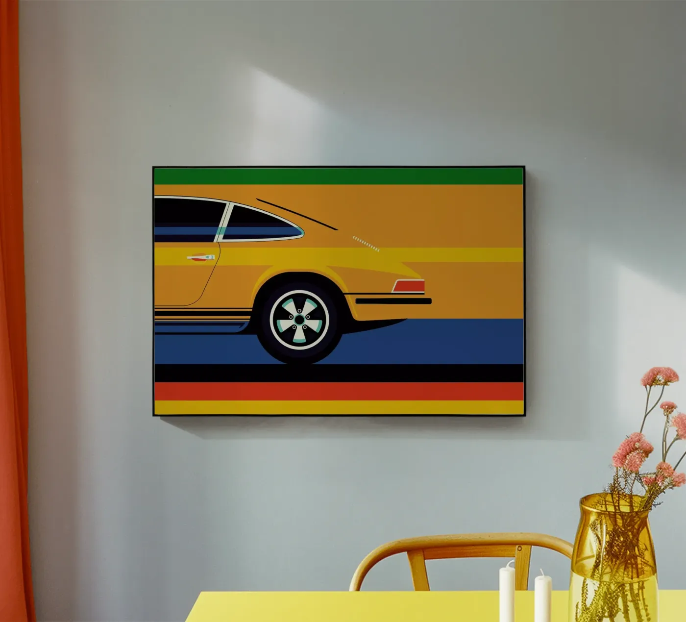 Porsche Back acryl van Bo Lundberg