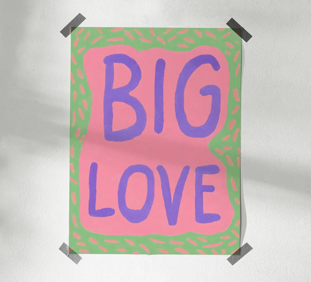 Con grande affetto, frohe Herzen poster con telaio in plastica da Carinaprint