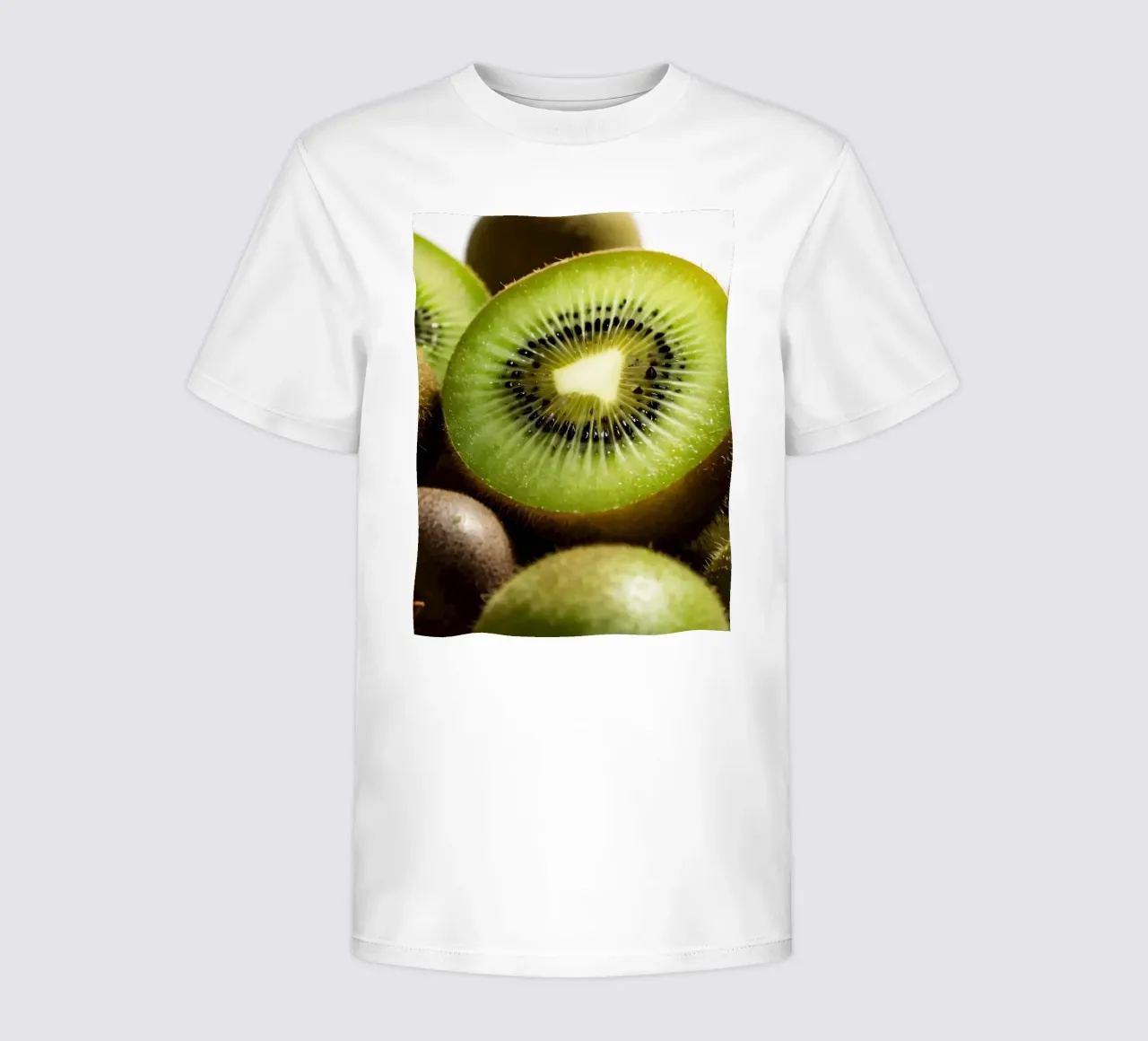Kiwi freschi tagliati a fette e disposti con frutti interi t-shirt bambini da DesignDoodle