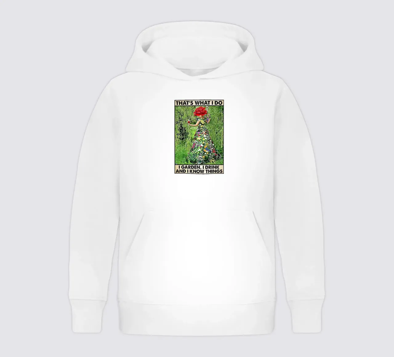 Ecco cosa faccio: faccio giardinaggio, bevo e so tutto. felpa bambino con cappuccio da Aaronshop