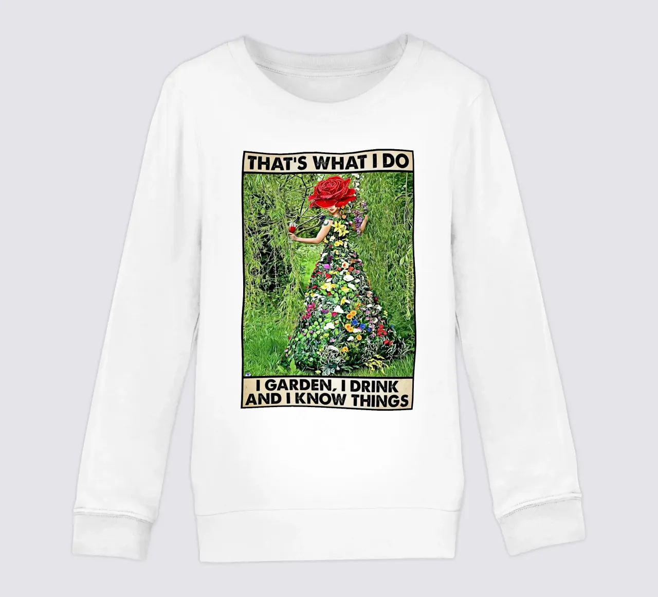 Ecco cosa faccio: faccio giardinaggio, bevo e so tutto. felpa bambino da Aaronshop