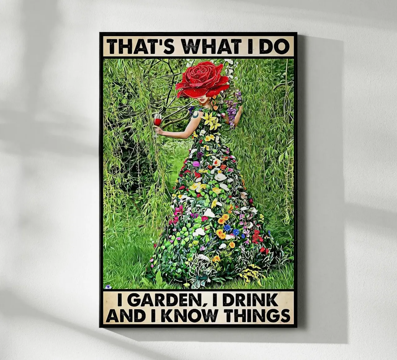 Ecco cosa faccio: faccio giardinaggio, bevo e so tutto. plexiglass da Aaronshop