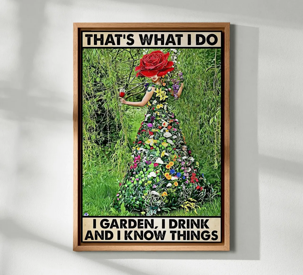 That's What I Do I Garden, I Drink and I Know Things canvas by Aaronshop