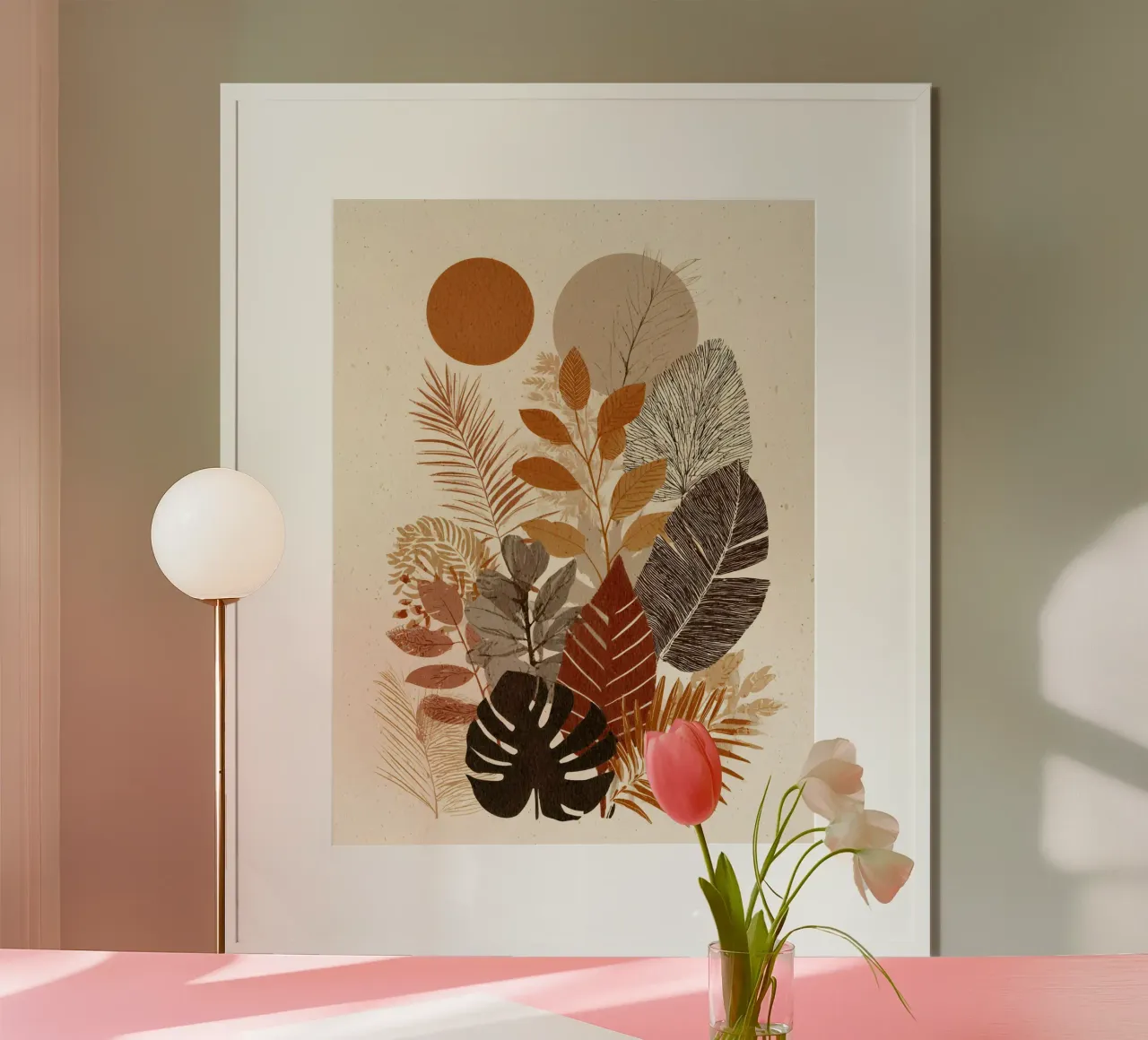 Botanical Jungle poster with wooden frame by Gypsy Galleria
