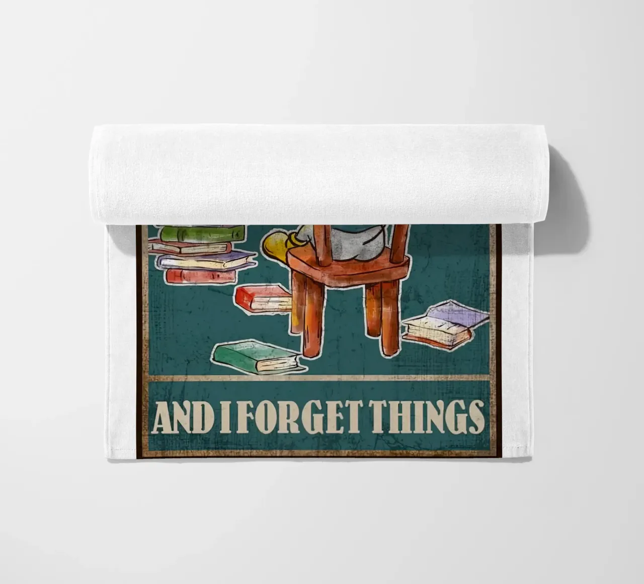 That's What I Do I Read Books and Forget Things beach towel by Aaronshop