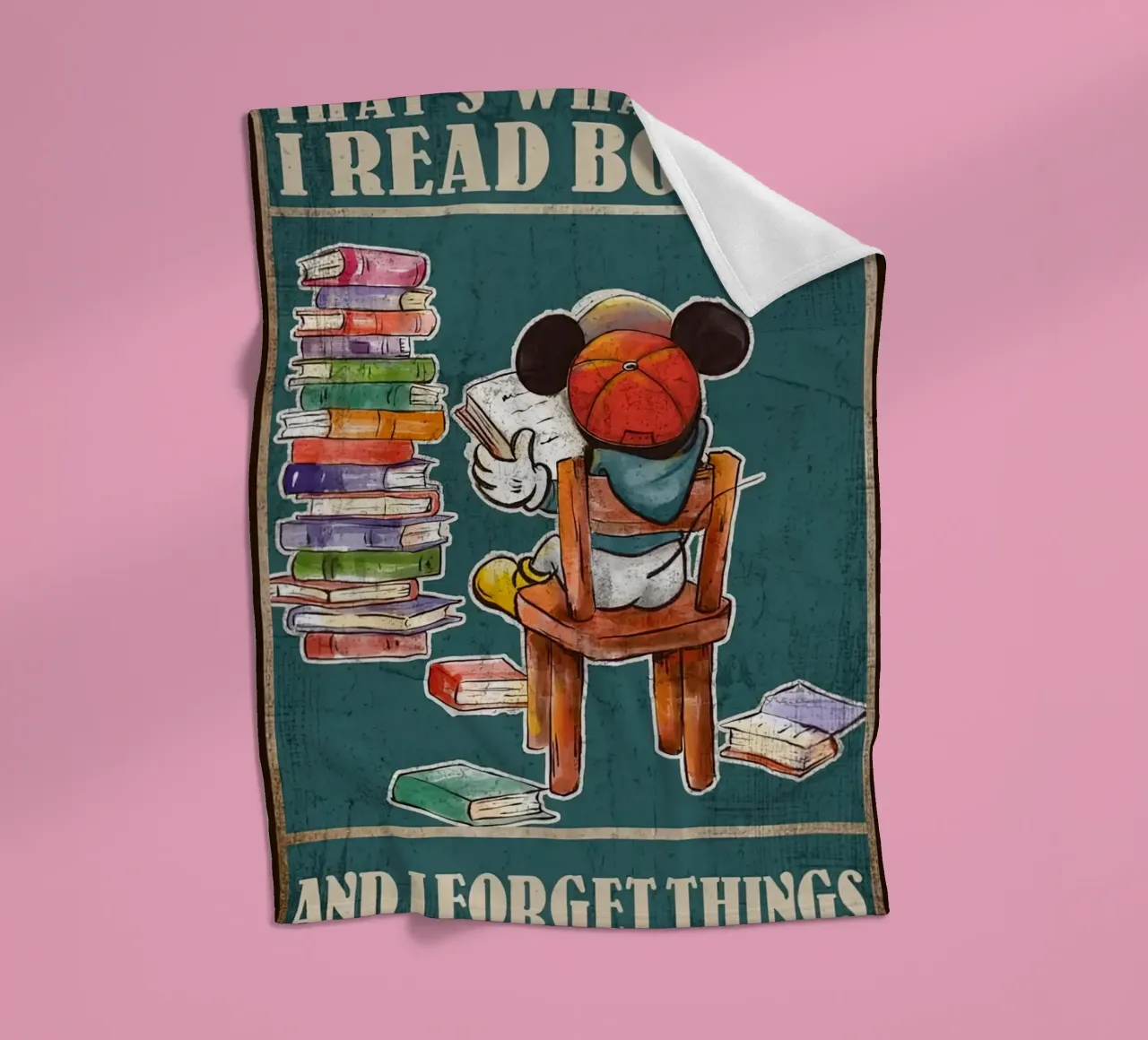 Das tue ich: Ich lese Bücher und vergesse Dinge Fleecedecke von Aaronshop