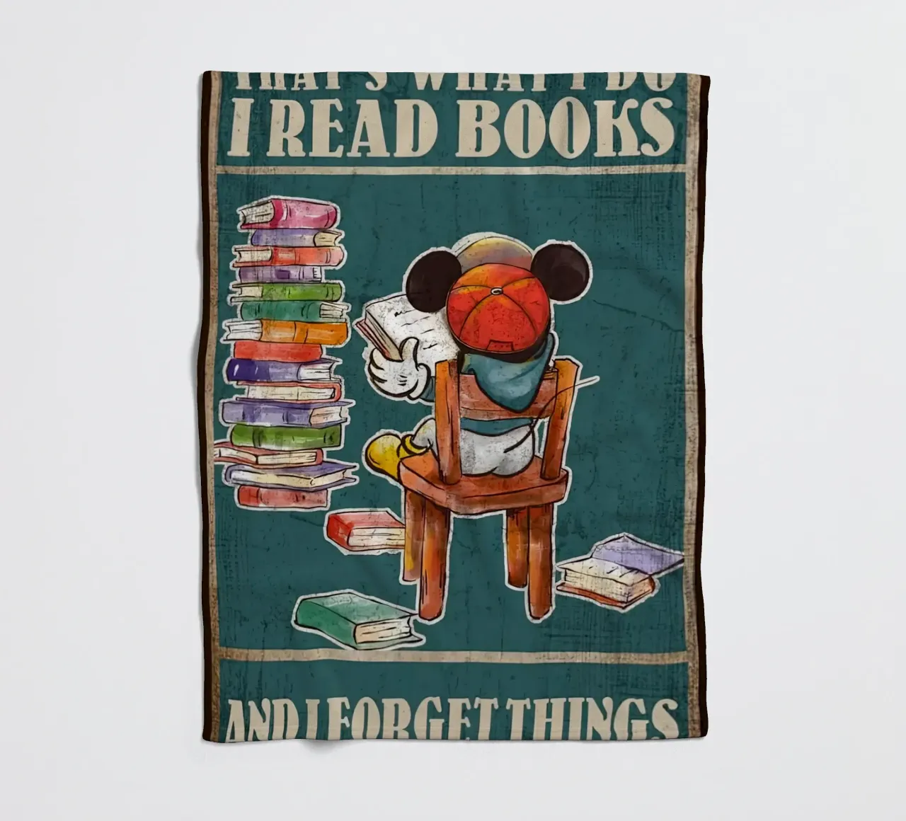 Das tue ich: Ich lese Bücher und vergesse Dinge Fleecedecke von Aaronshop
