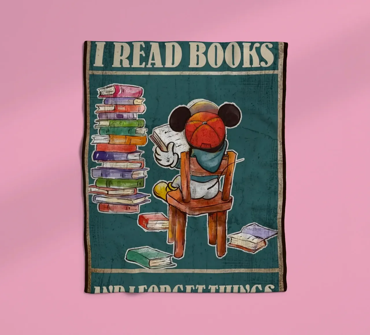 Das tue ich: Ich lese Bücher und vergesse Dinge Fleecedecke von Aaronshop