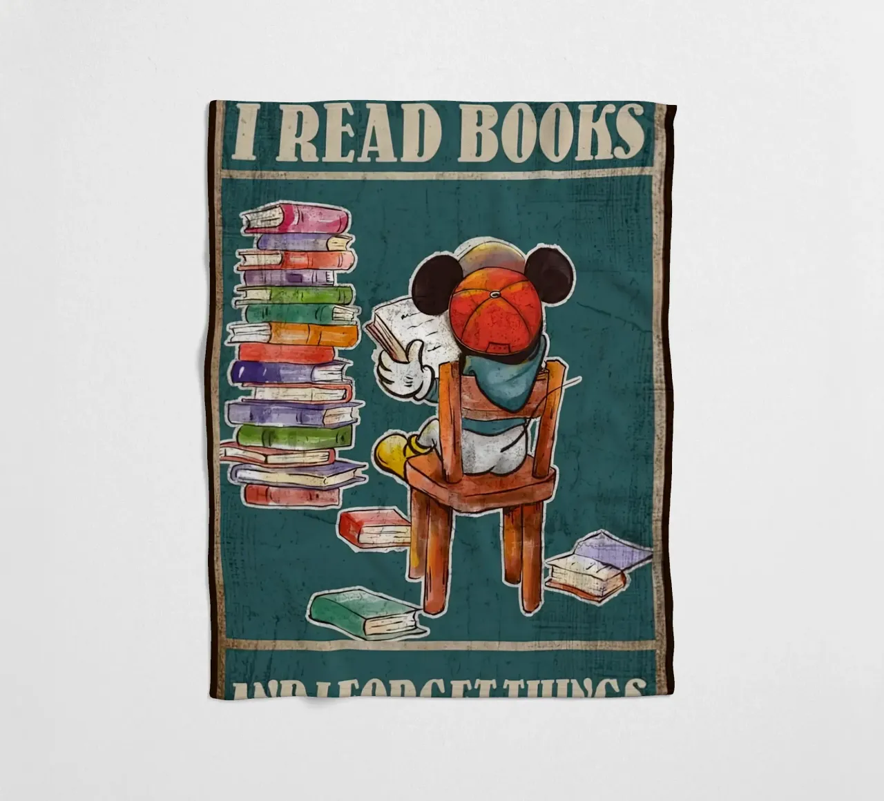 Das tue ich: Ich lese Bücher und vergesse Dinge Fleecedecke von Aaronshop