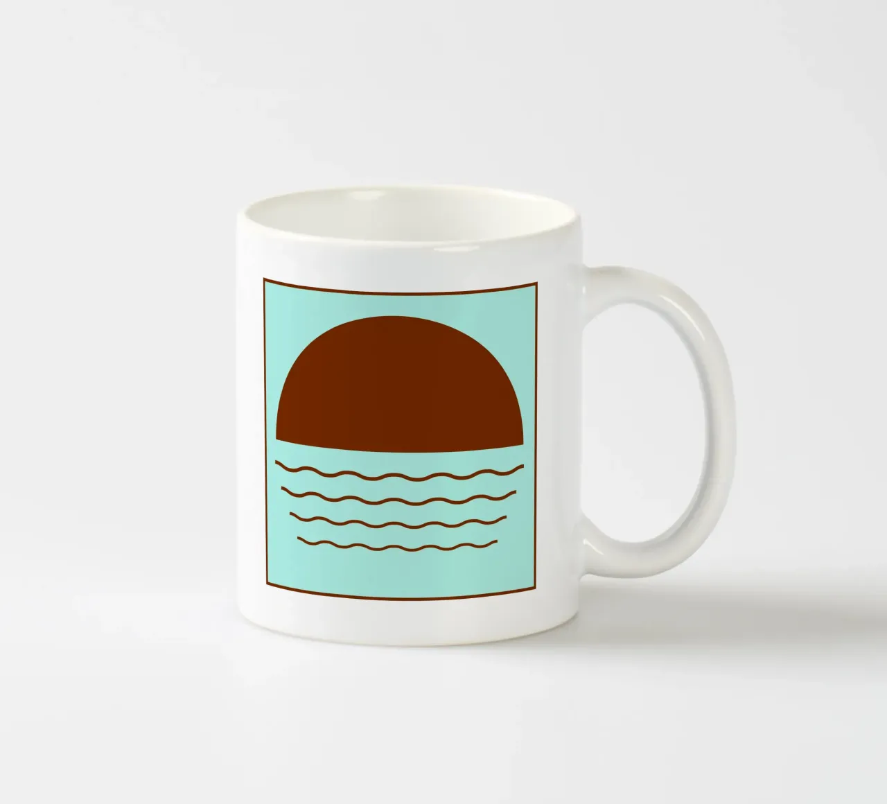 Boho Sunset Waves | Abstract Retro Art tazza in ceramica da Une Affaire de Filles