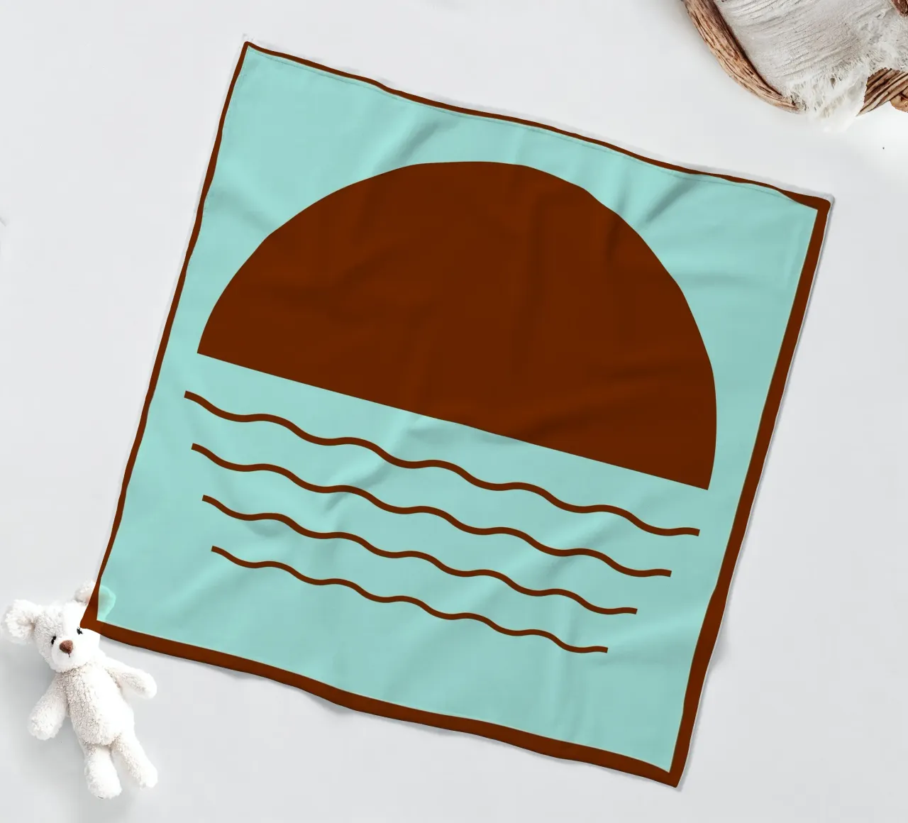 Boho Sunset Waves | Abstract Retro Art coperta in pile da Une Affaire de Filles