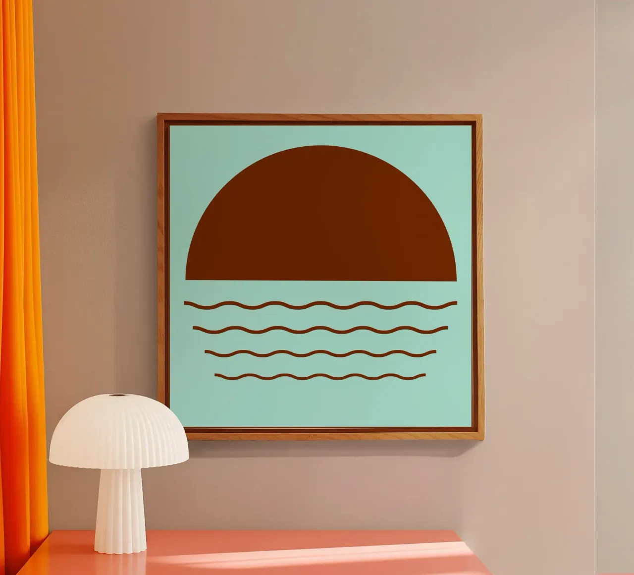 Boho Sunset Waves | Abstract Retro Art plexiglass da Une Affaire de Filles