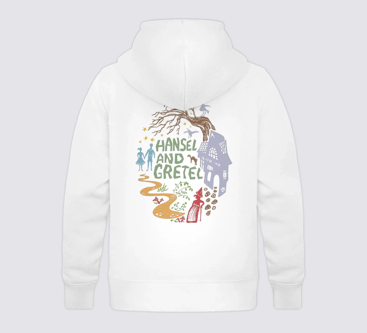 Illustratie van het sprookje "Hans en Grietje kinder hoodie van DYDesign