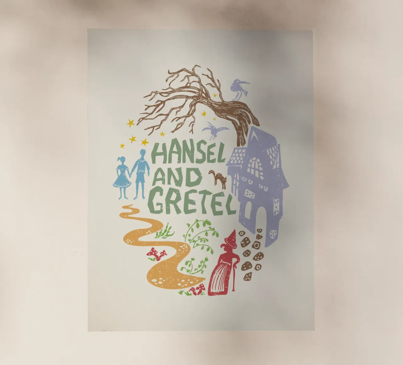 Illustrazione della fiaba "Hansel e Gretel pellicola backlit da DYDesign