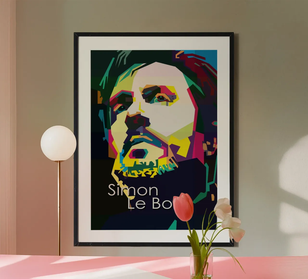 Simon Le Bon Brisith Cantante WPAP Trending Now poster con telaio in alluminio da Artkreator