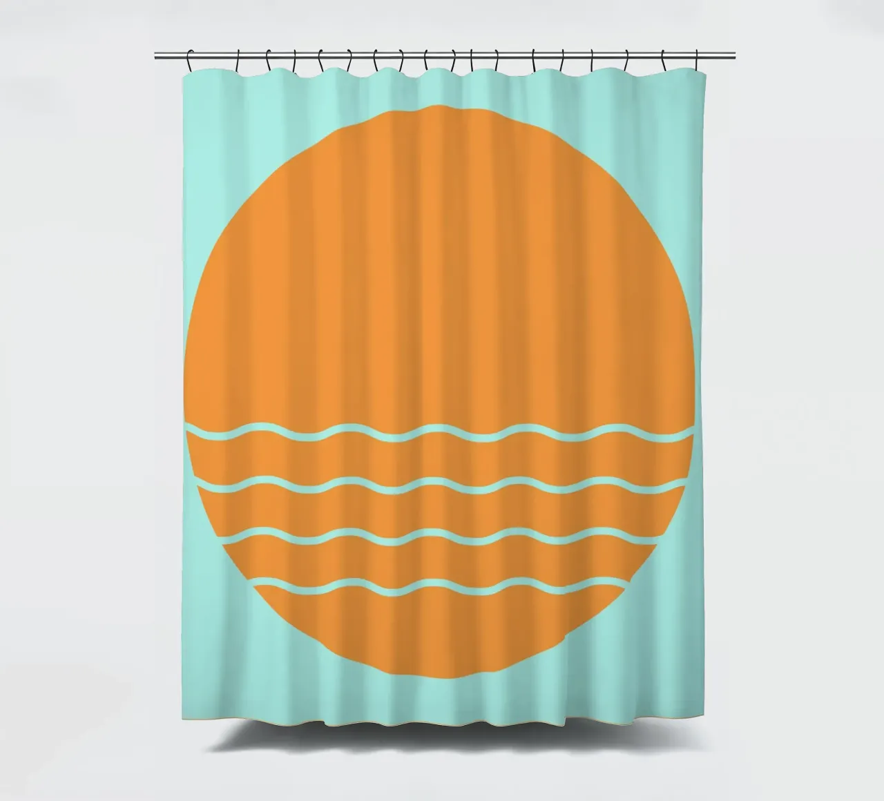 Boho Sunset Waves | Abstract Retro Art - II tenda da doccia da Une Affaire de Filles