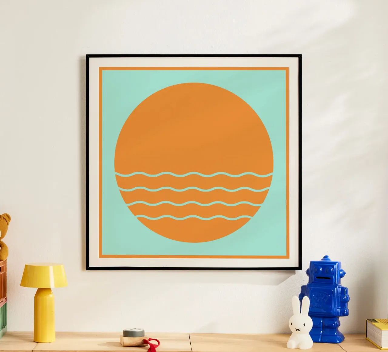 Boho Sunset Waves | Abstract Retro Art - II carta hahnemühle da Une Affaire de Filles