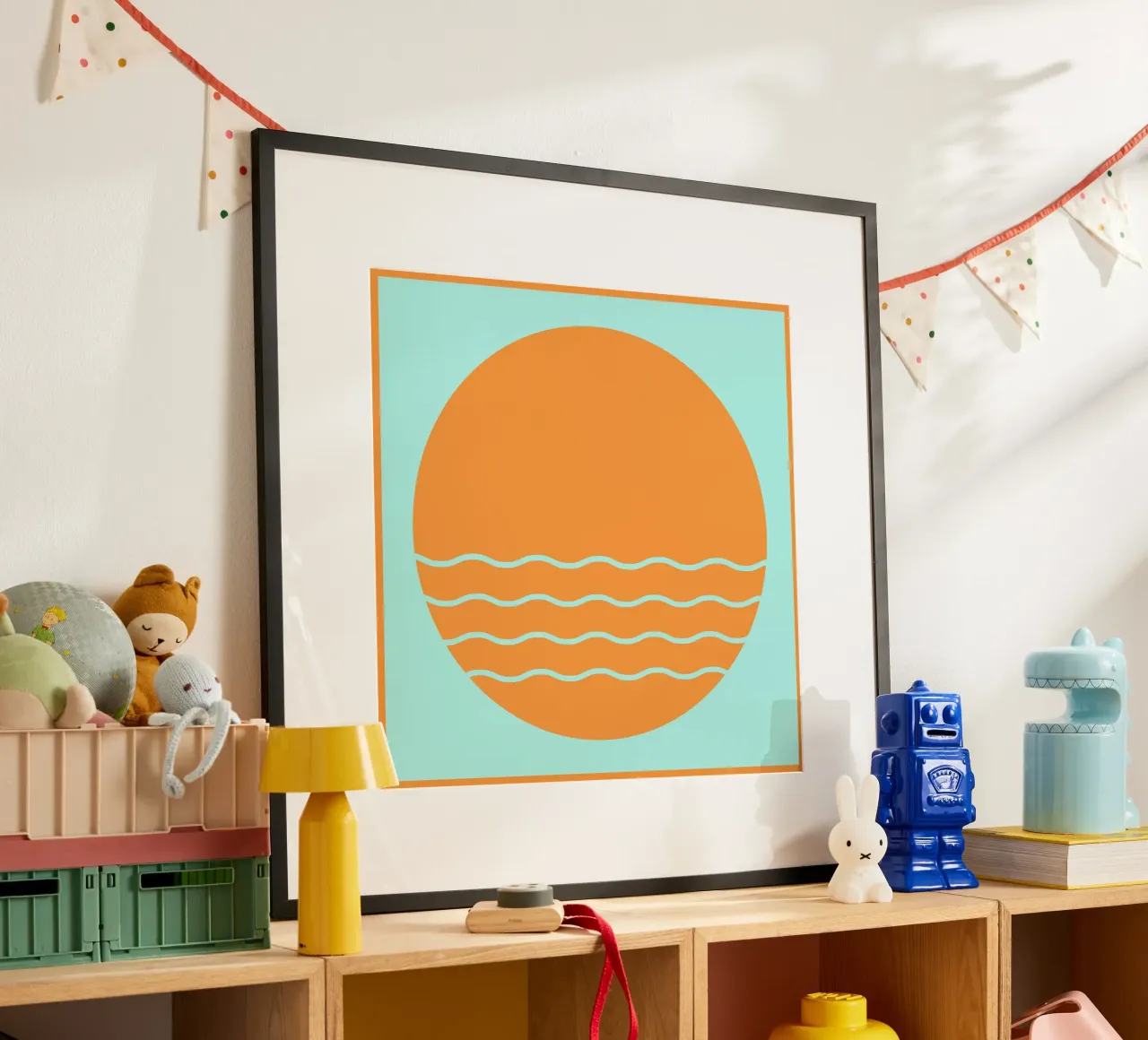 Boho Sunset Waves | Abstract Retro Art - II carta hahnemühle da Une Affaire de Filles