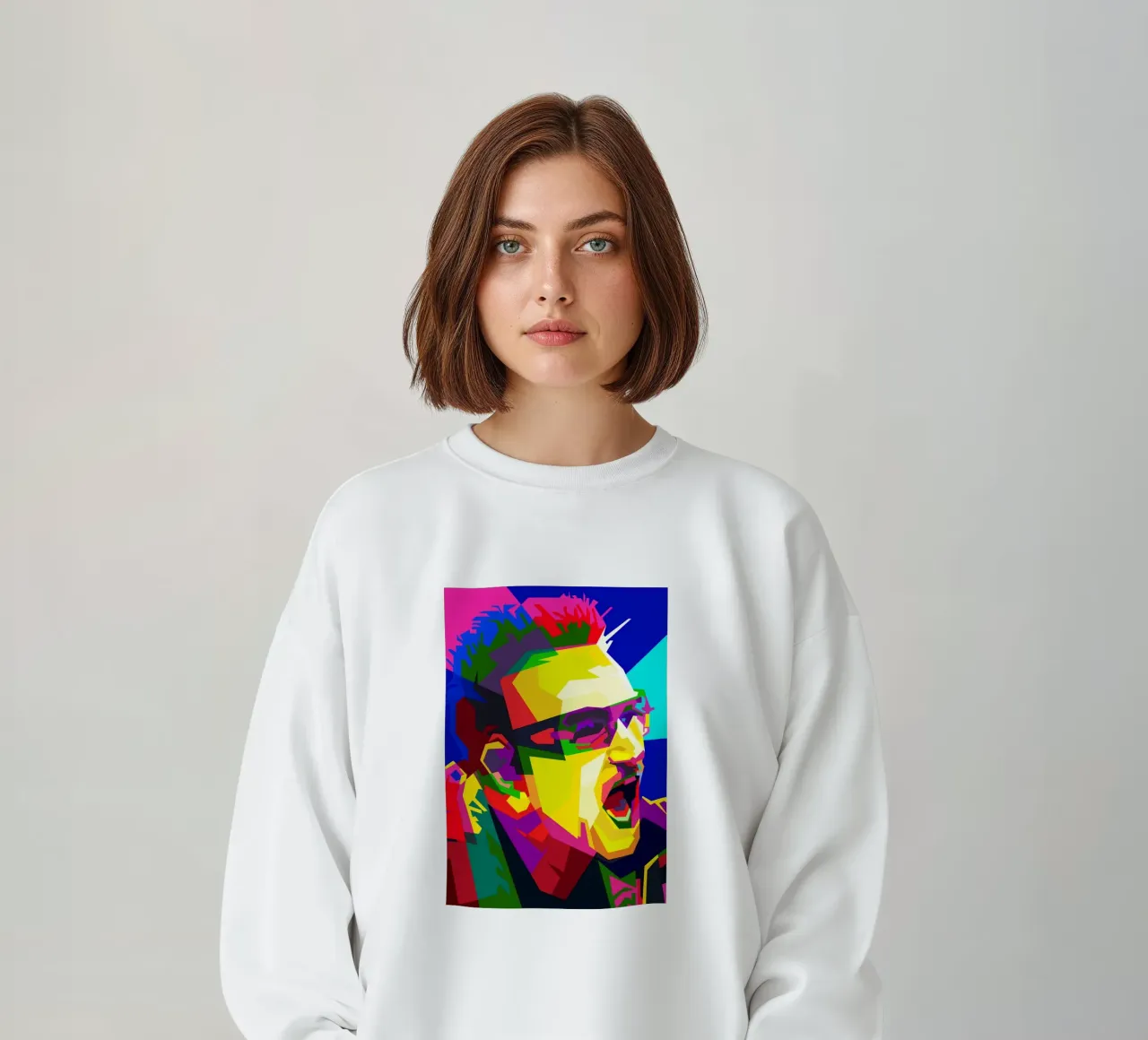 Bono cantante rock irlandese WPAP Trending Now felpa da Artkreator