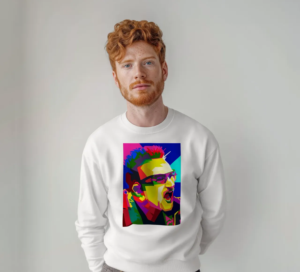 Bono cantante rock irlandese WPAP Trending Now felpa da Artkreator