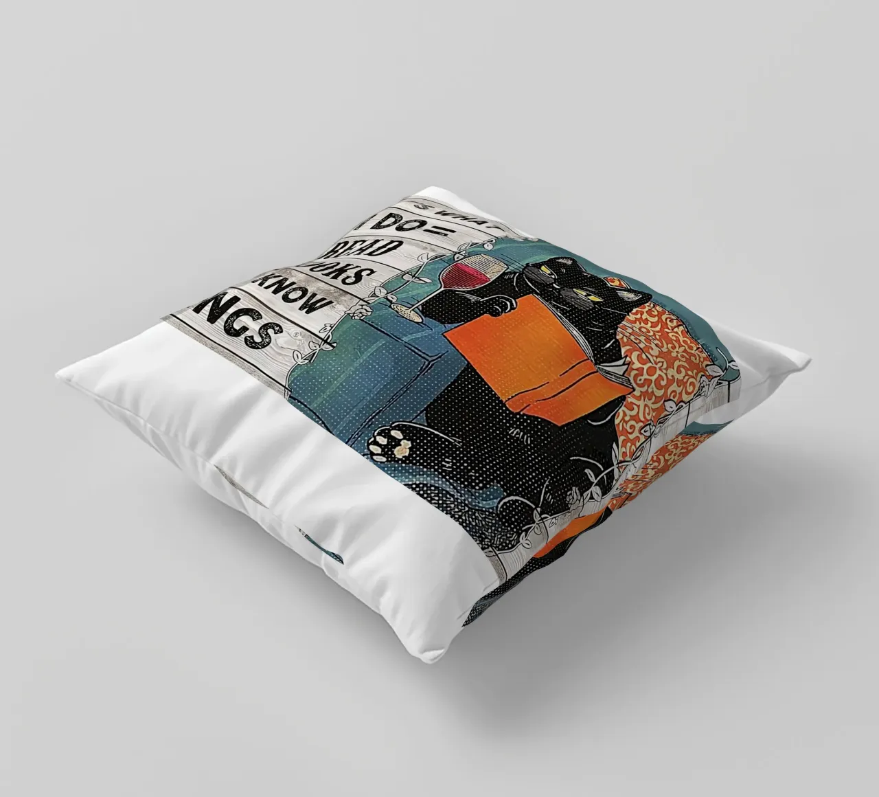 Das tue ich, ich lese Bücher und weiß Dinge Kissen von Aaronshop