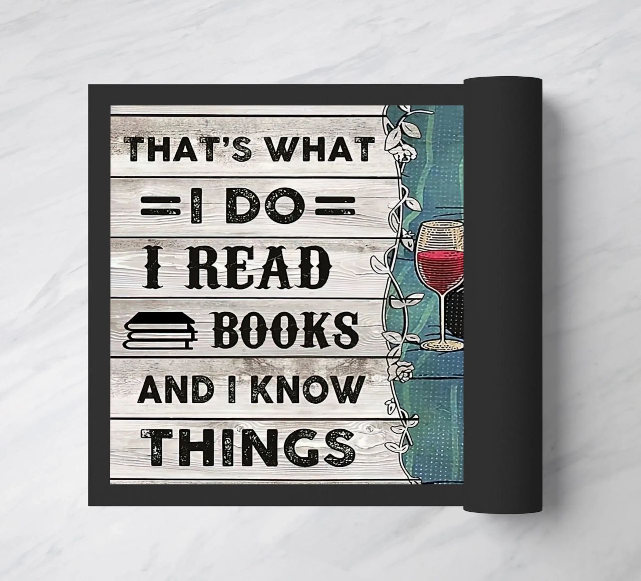 That's What I Do I Read Books And Know Things doormat by Aaronshop