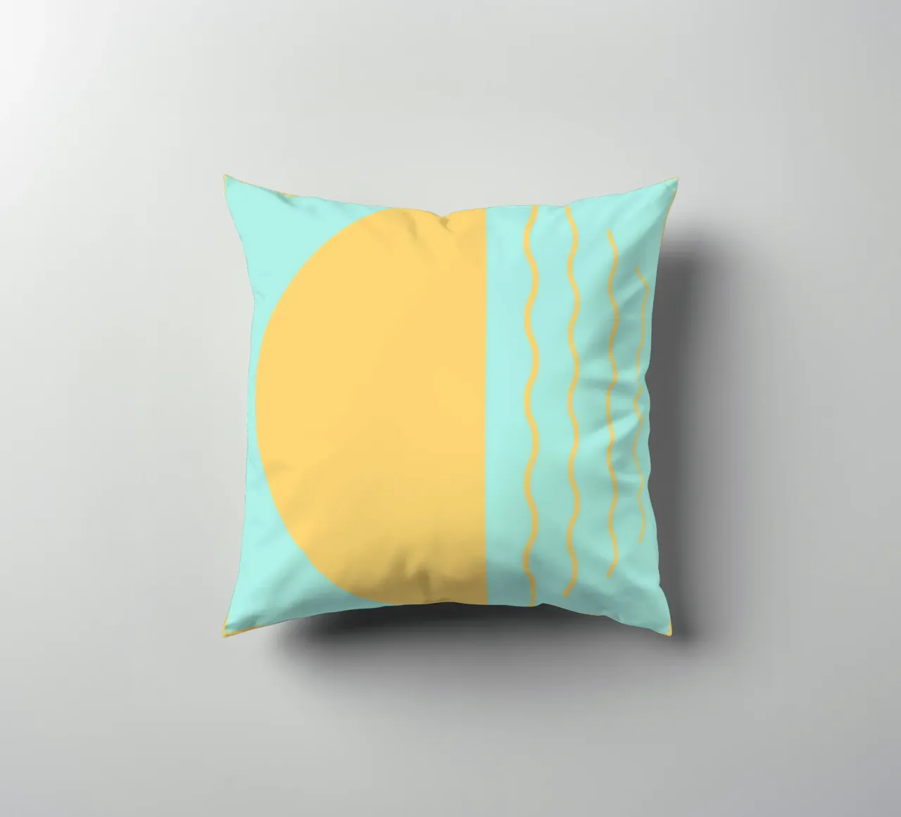 Boho Sunset Waves | Abstract Retro Art cuscino da Une Affaire de Filles