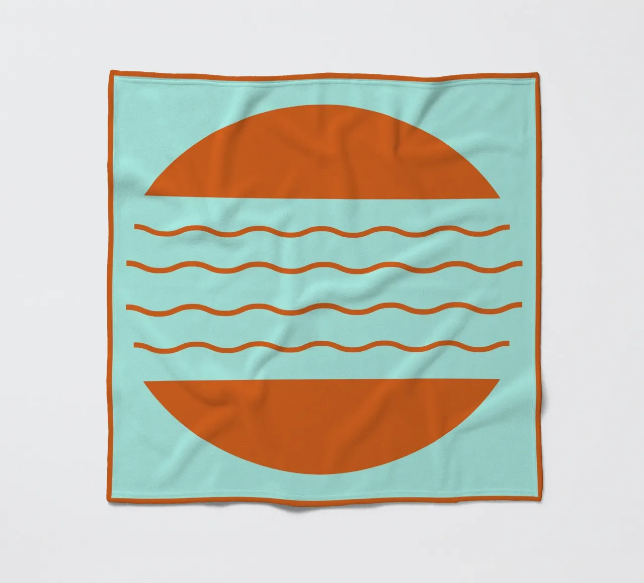 Boho Sunset Waves | Abstract Retro Art coperta in pile da Une Affaire de Filles