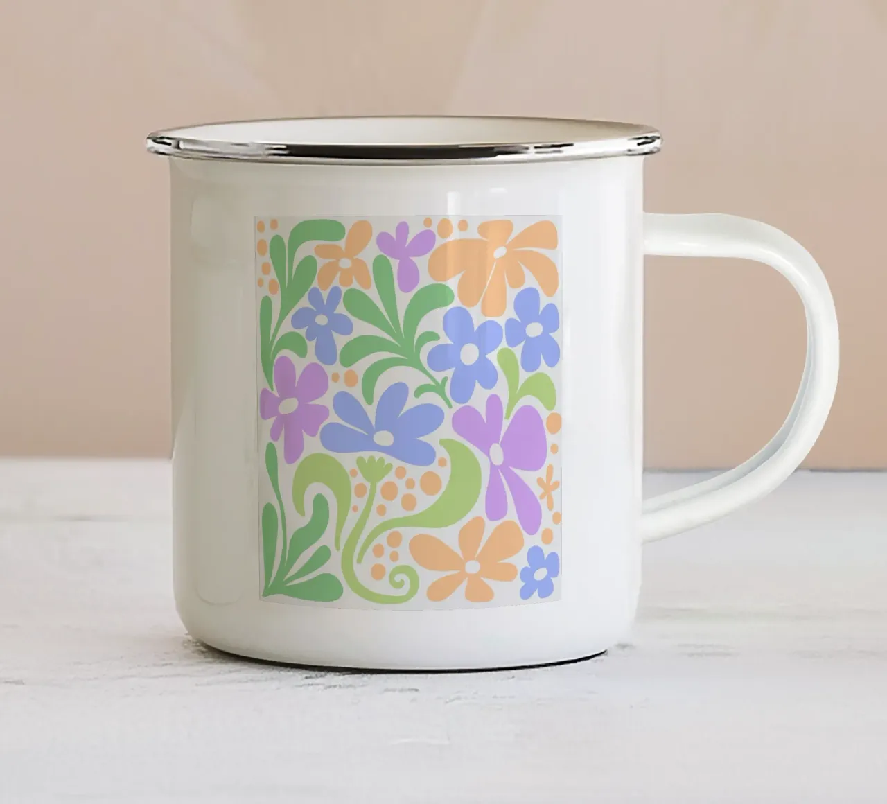 Margherite di Matisse tazza in smalto da Happy Littles