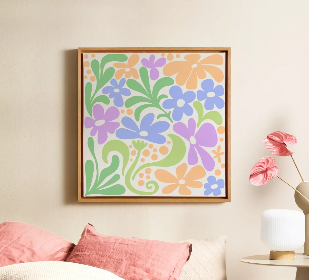 Margherite di Matisse tela con Cornice a cassetta da Happy Littles
